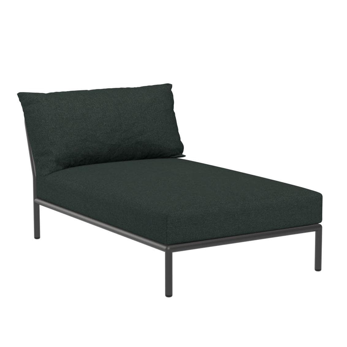 Houe Level2 Chaise Longue Ligbed Frame Donkergrijs Stof Alpine