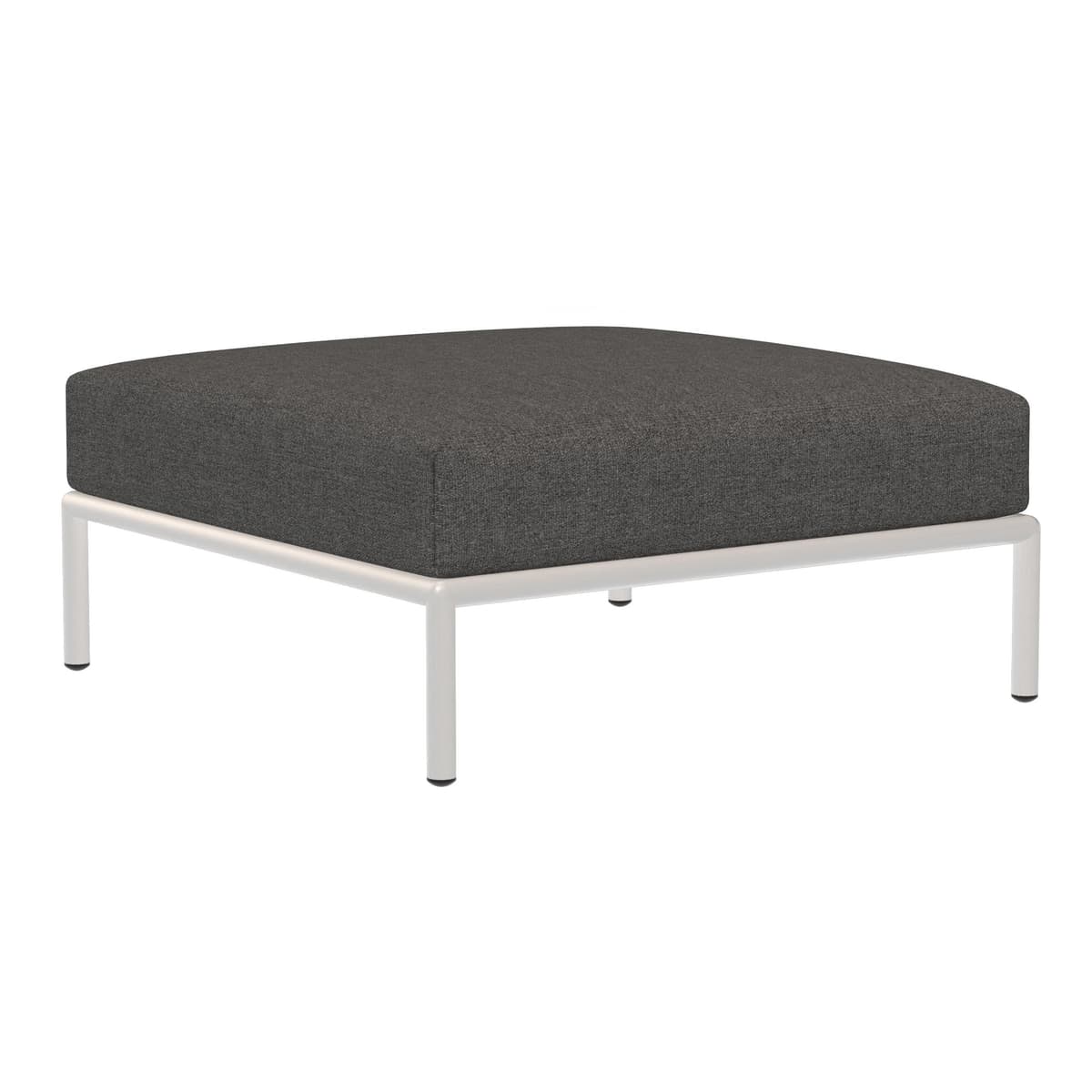 Houe Level2 Ottoman Voetenbank White Frame Dark Grey Basic