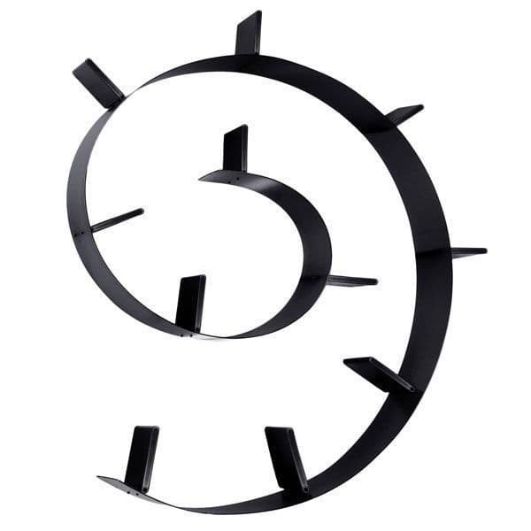 Kartell Bookworm Wandplank 11 Boeksteunen Zwart Doorzichtig