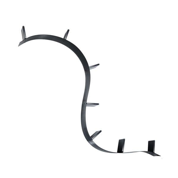 Kartell Bookworm Wandplank 7 Boeksteunen Zwart Doorzichtig