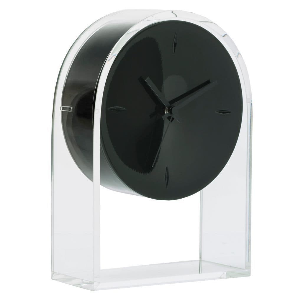 Kartell Air Du Temps Klok Crystal/black