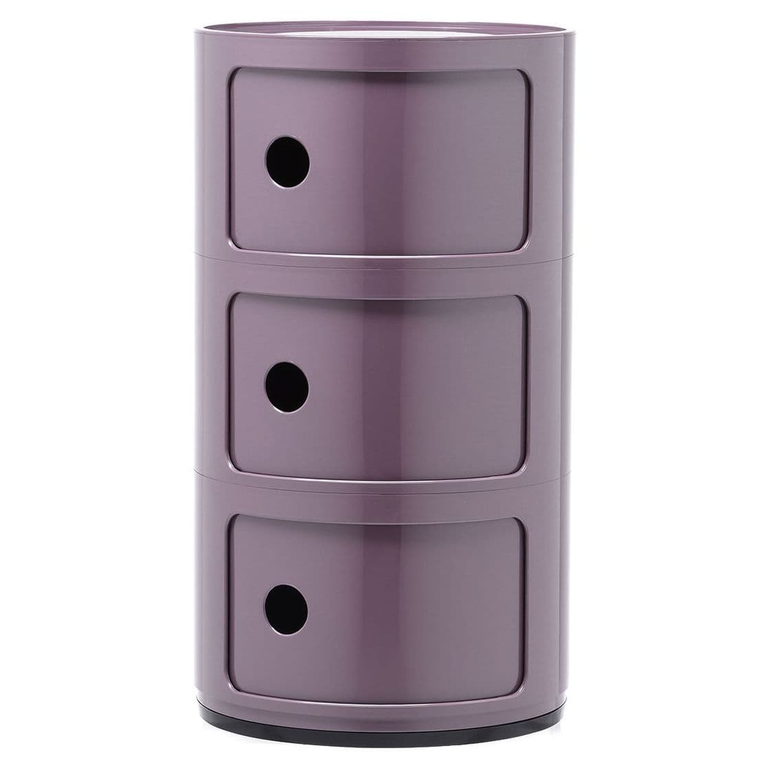 Kartell Componibili Kast Nachtkastje Large (3 Comp.)Ø32 Paars