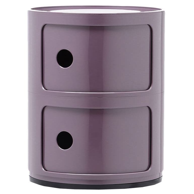 Kartell Componibili Kast Nachtkastje Medium (2 Comp.)Ø32 Paars