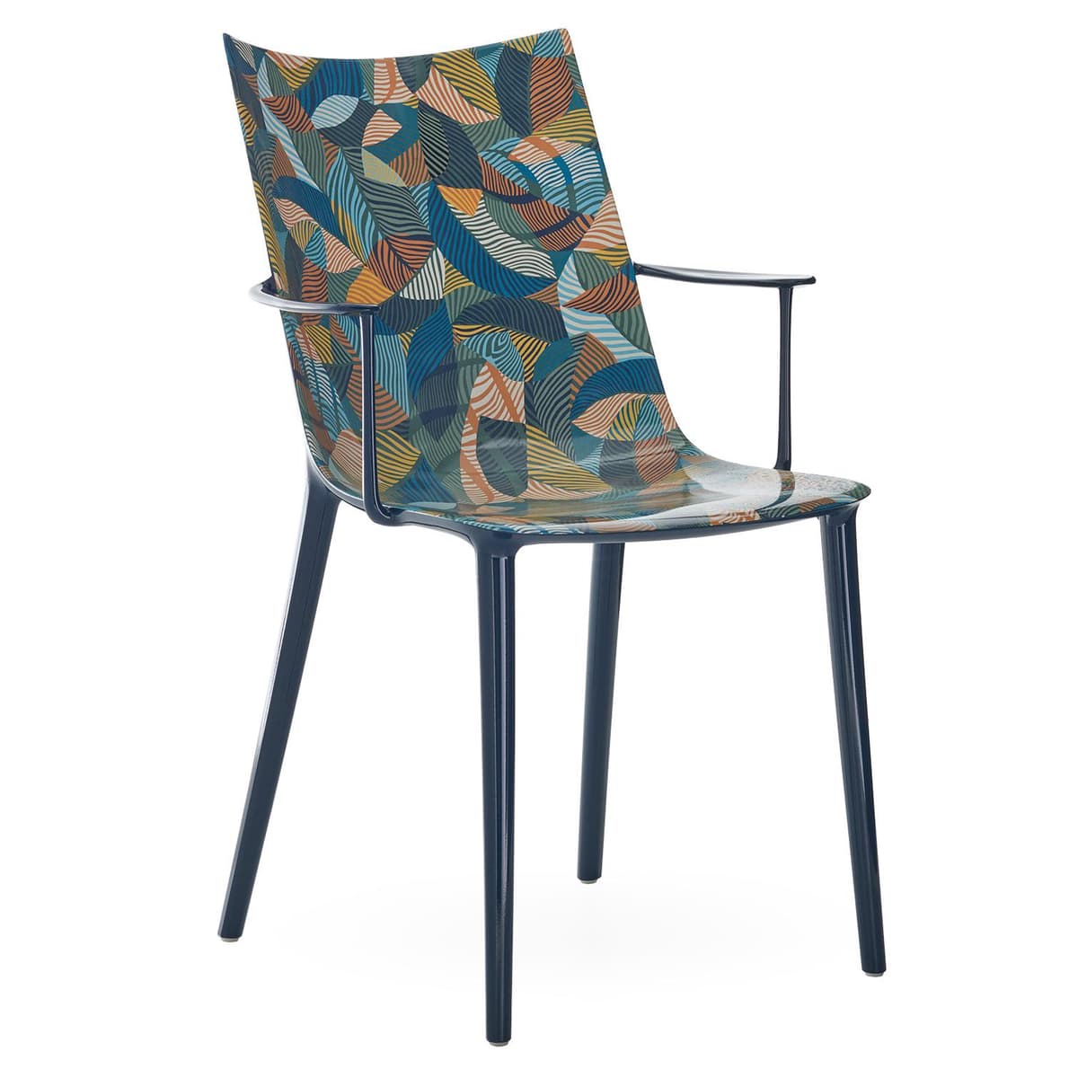 Kartell H.H.H. Stoel Print/blauw