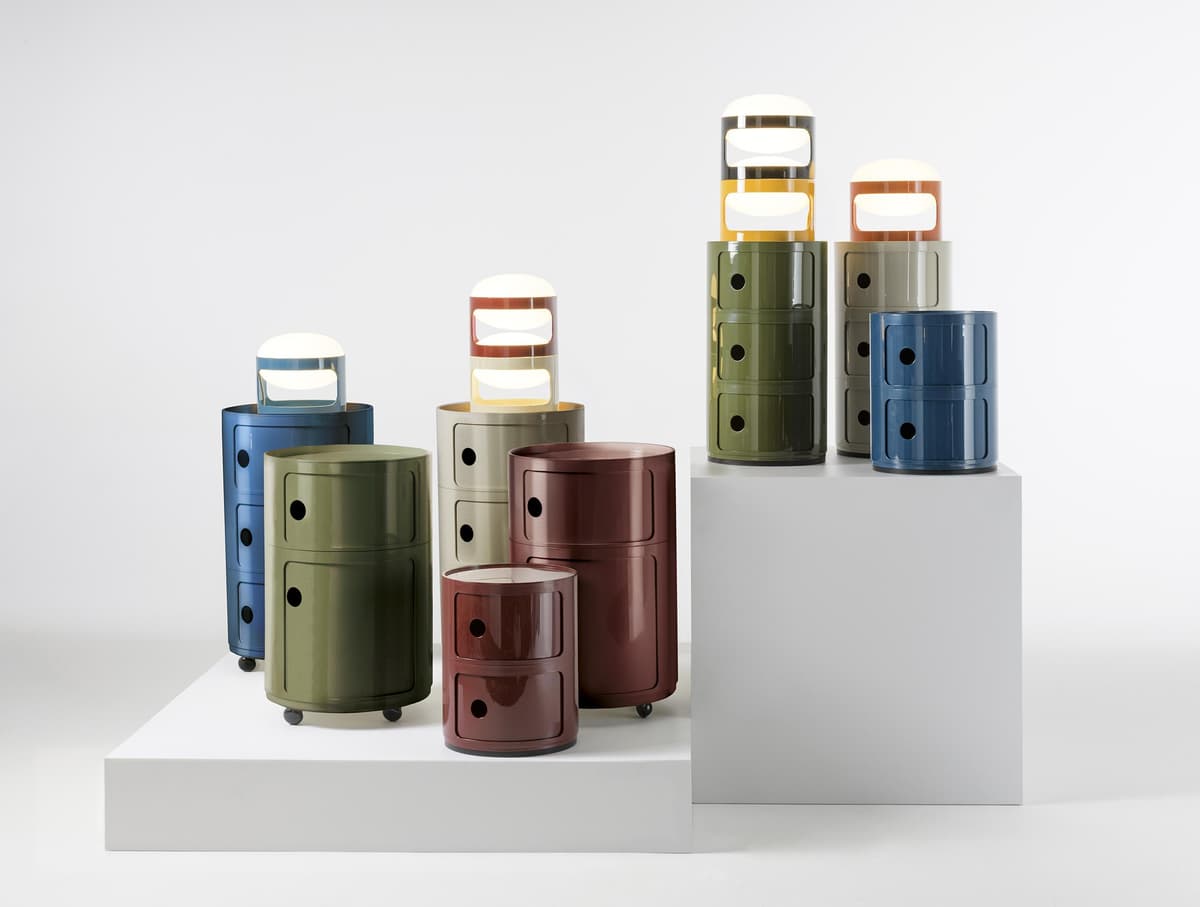 Kartell Componibili New Big Kast NachtkastjeØ42 (3 Comp.) Burgundy thumbnail 2