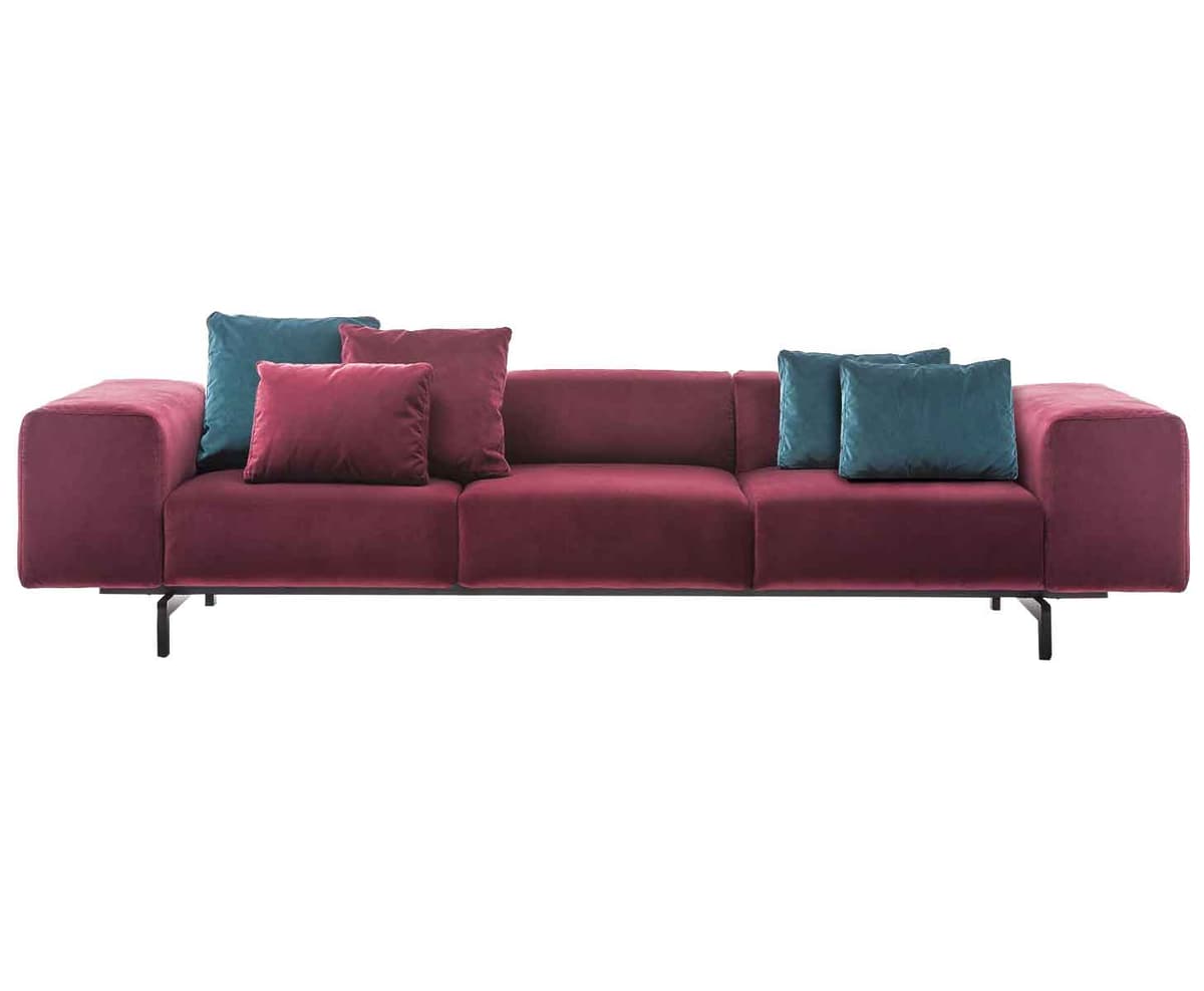 Kartell Largo Velluto Bank 3-zits Cardinal Red