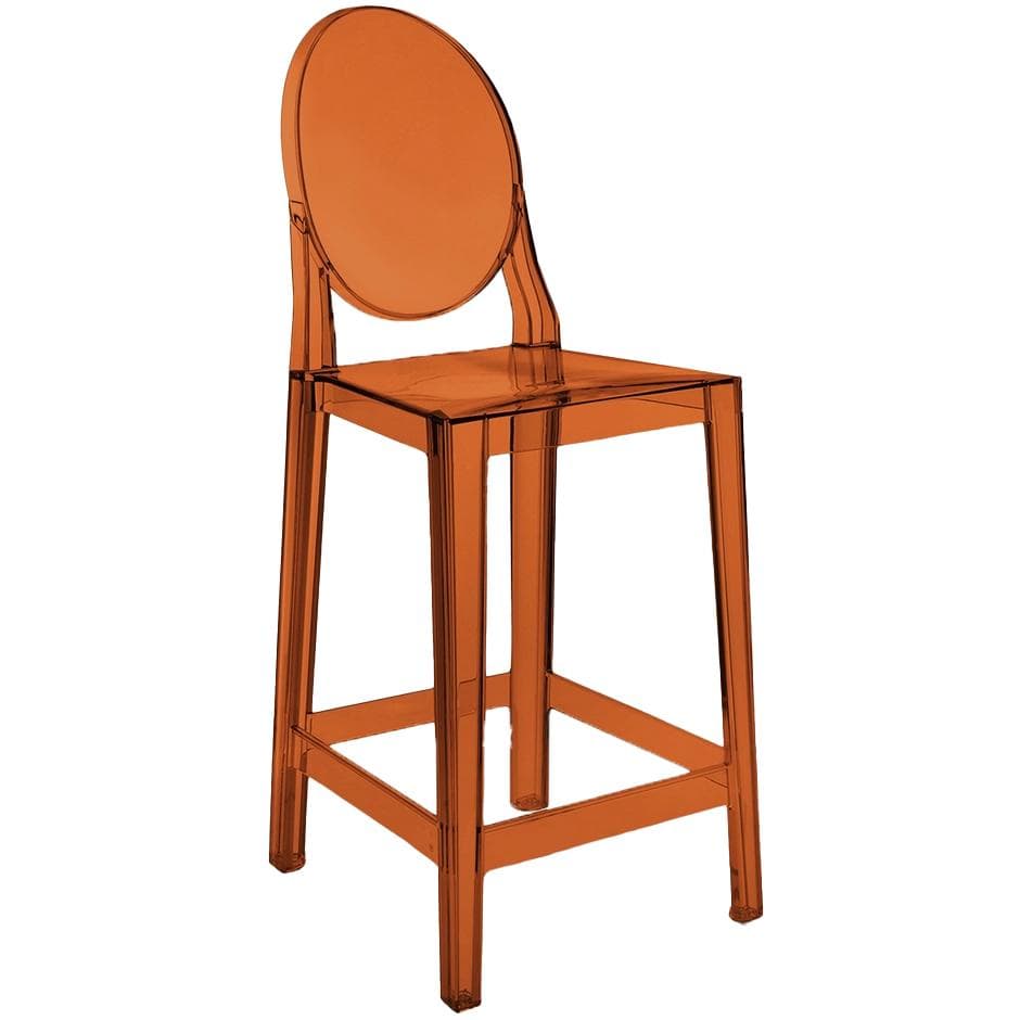 Kartell One More Barkruk Rond H65 Amber