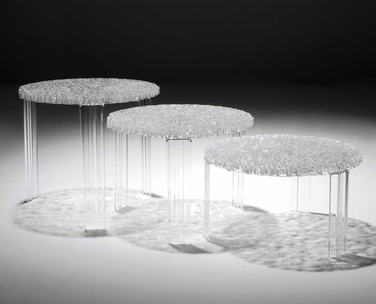 Kartell T-Table Salontafel Small 50 Kristal thumbnail 4