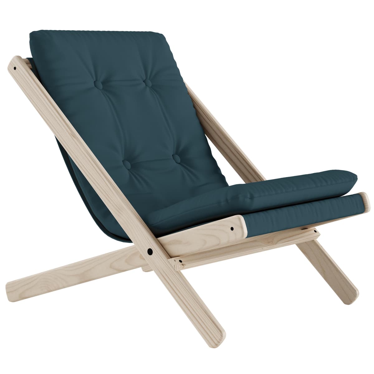 Karup Design Boogie Klapstoel Naturel Petrol Blue