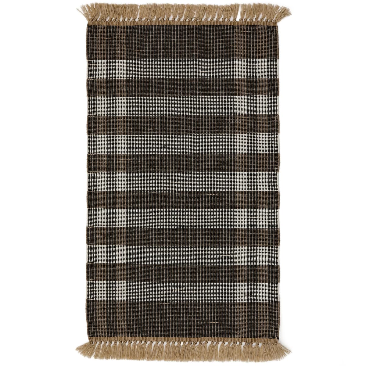 Kave Home Barani Vloerkleed 60x90 Bruin/zwart