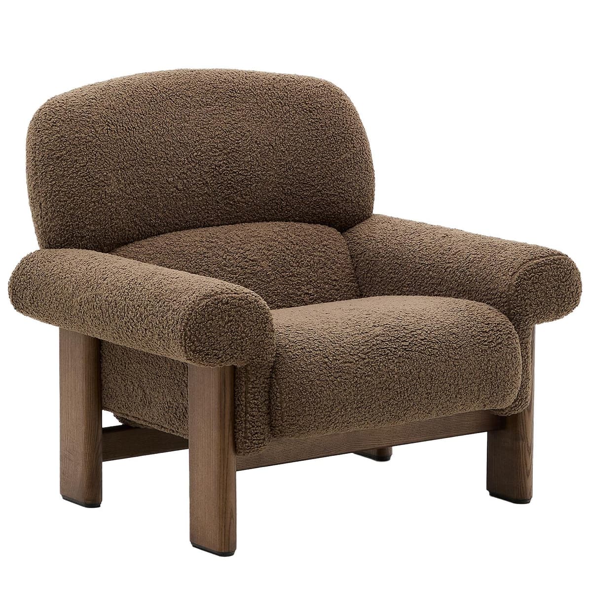 Kave Home Nema Fauteuil Walnoot/taupe
