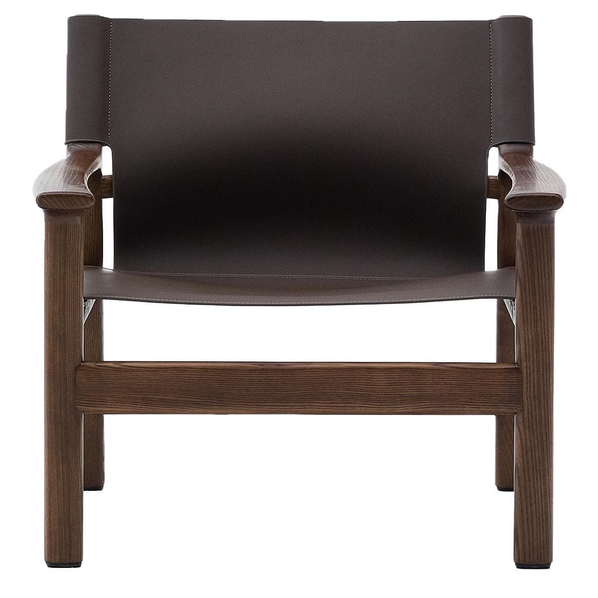 Kave Home Jan Fauteuil Walnoot Donkerbruin Gerecycled Leer