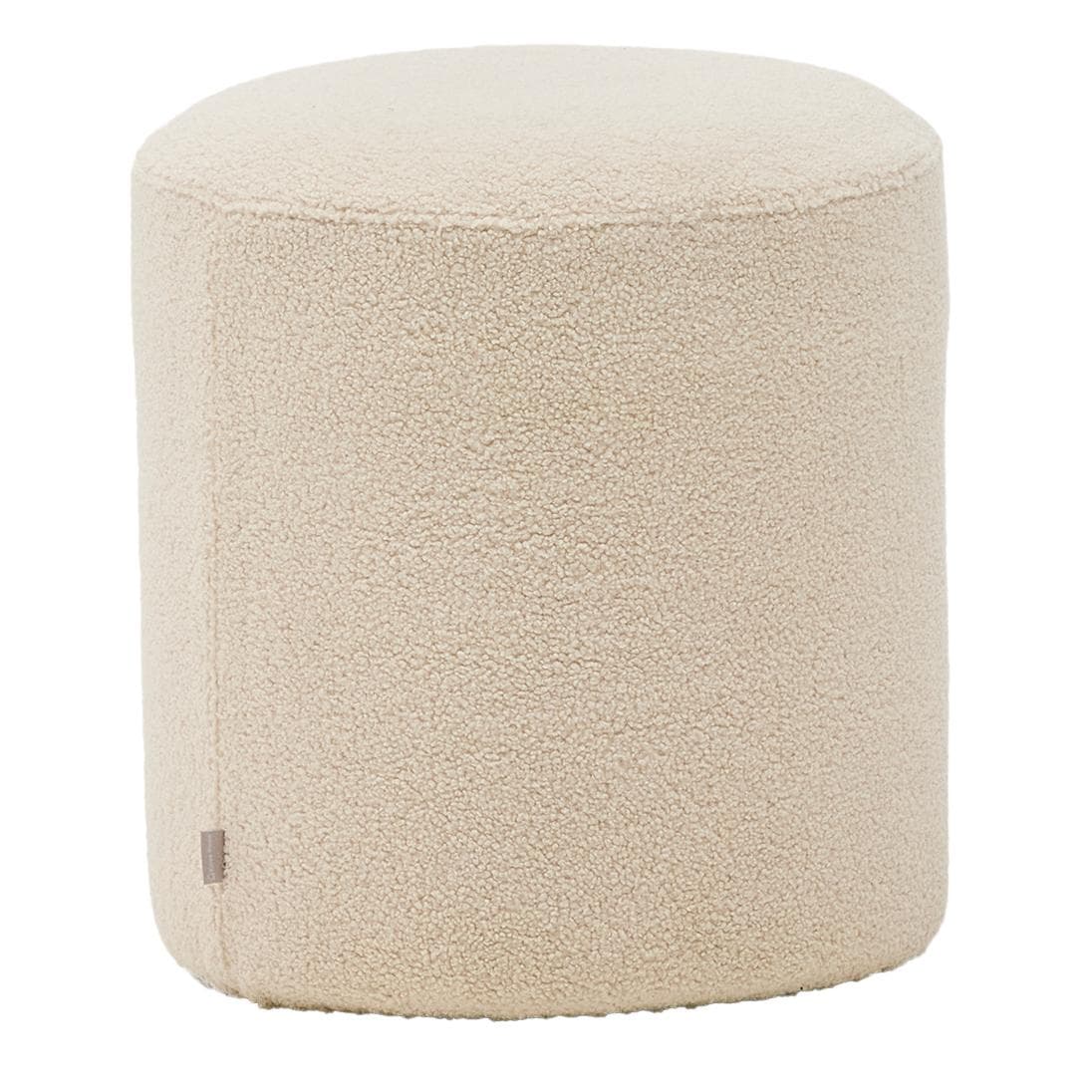 Kave Home Kaeli VoetenbankØ43 Ecru Bouclé