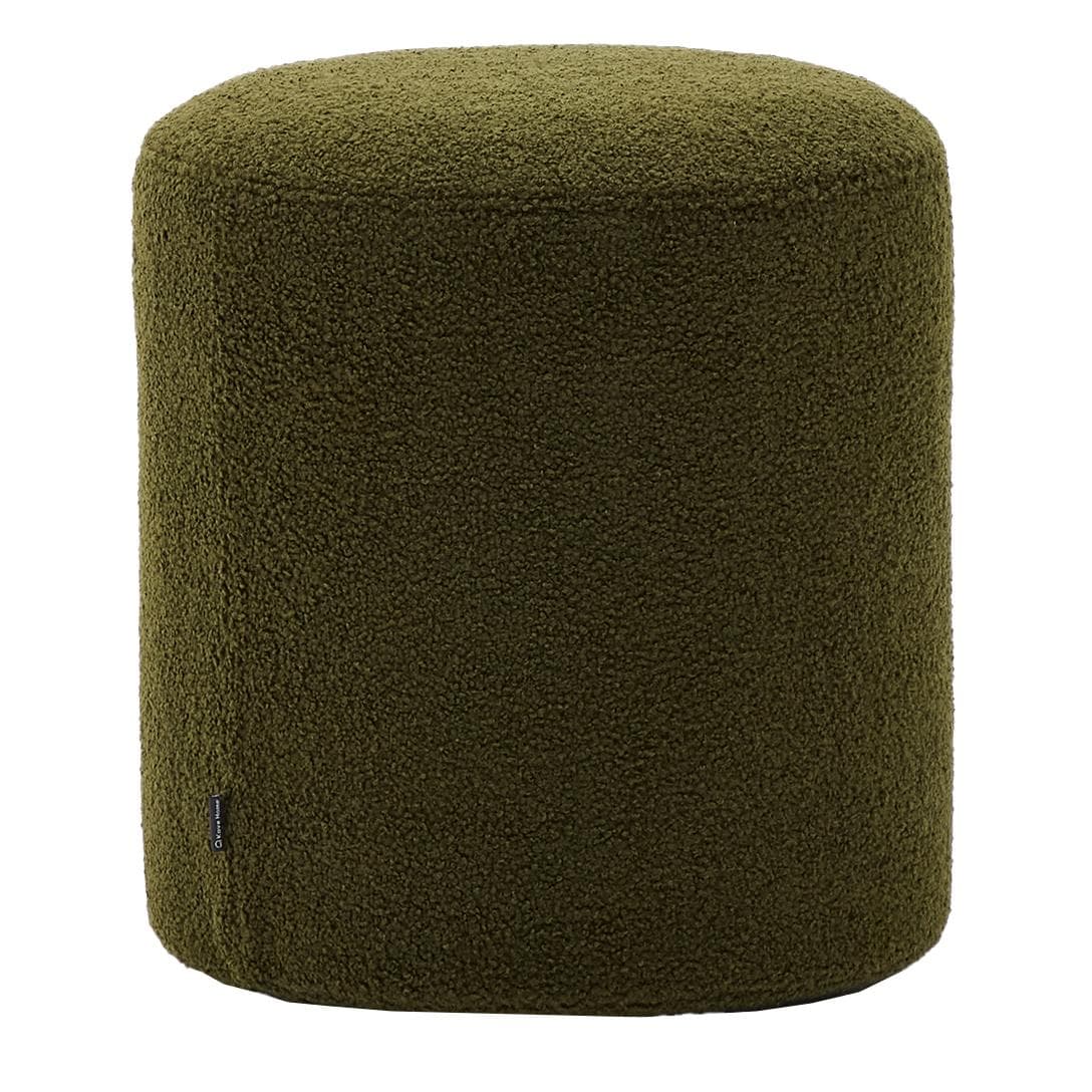 Kave Home Kaeli VoetenbankØ43 Green Bouclé