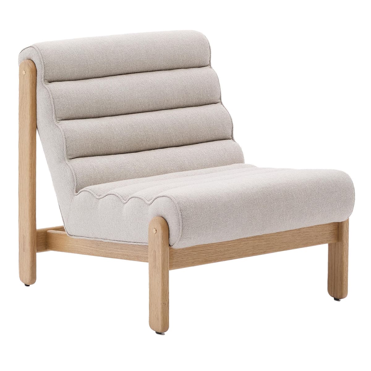Kave Home Magira Fauteuil Naturel Onderstel/witte Zitting