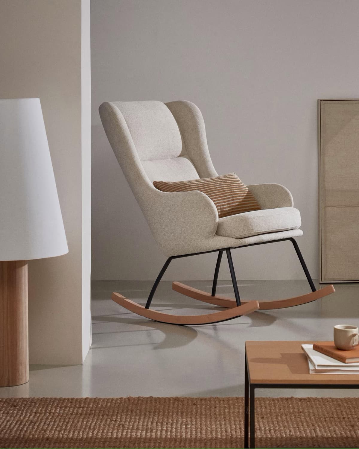 Kave Home Maustin Schommelstoel Wit thumbnail 4