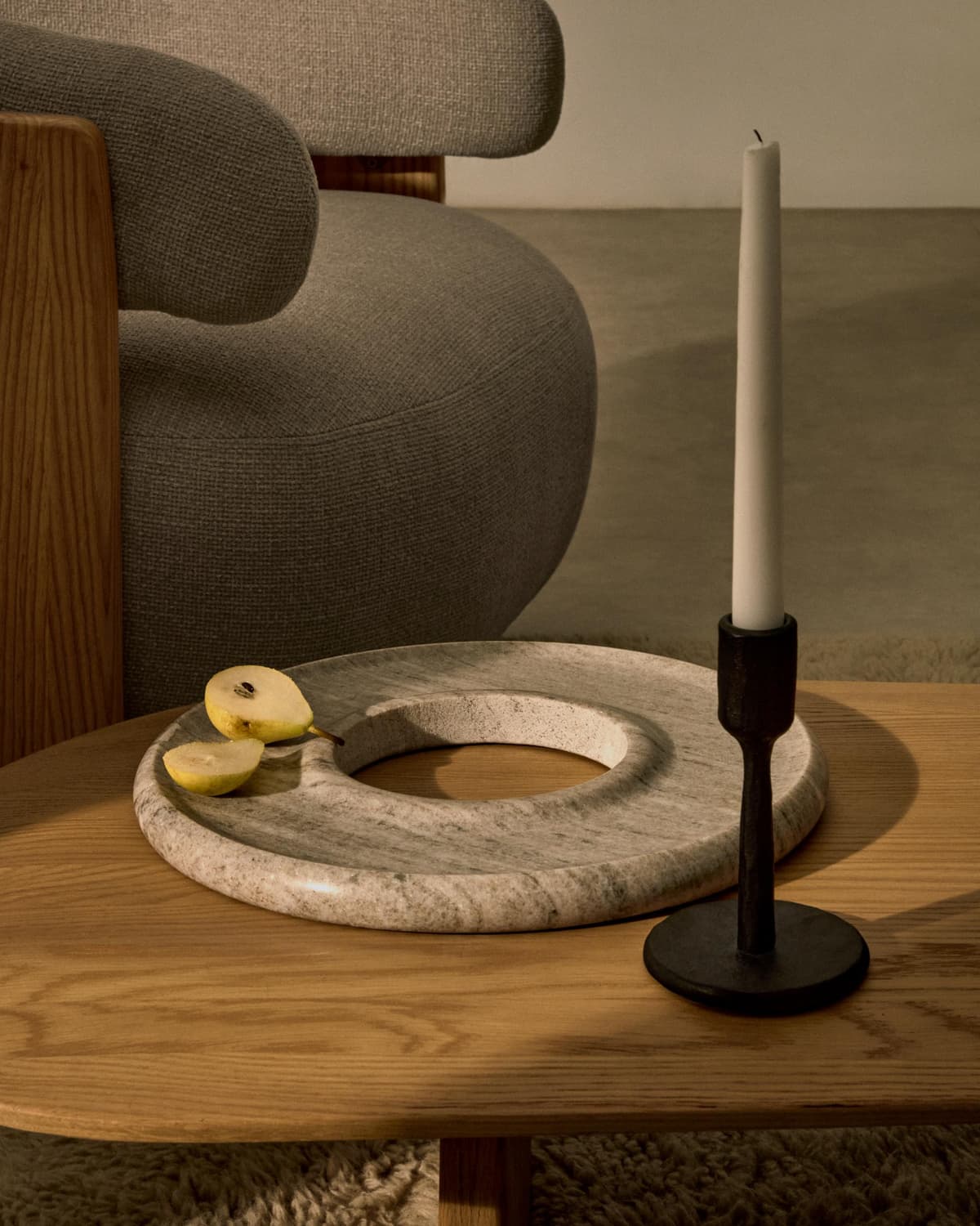 Kave Home Morel Serveerschaal Rond Beige thumbnail 2