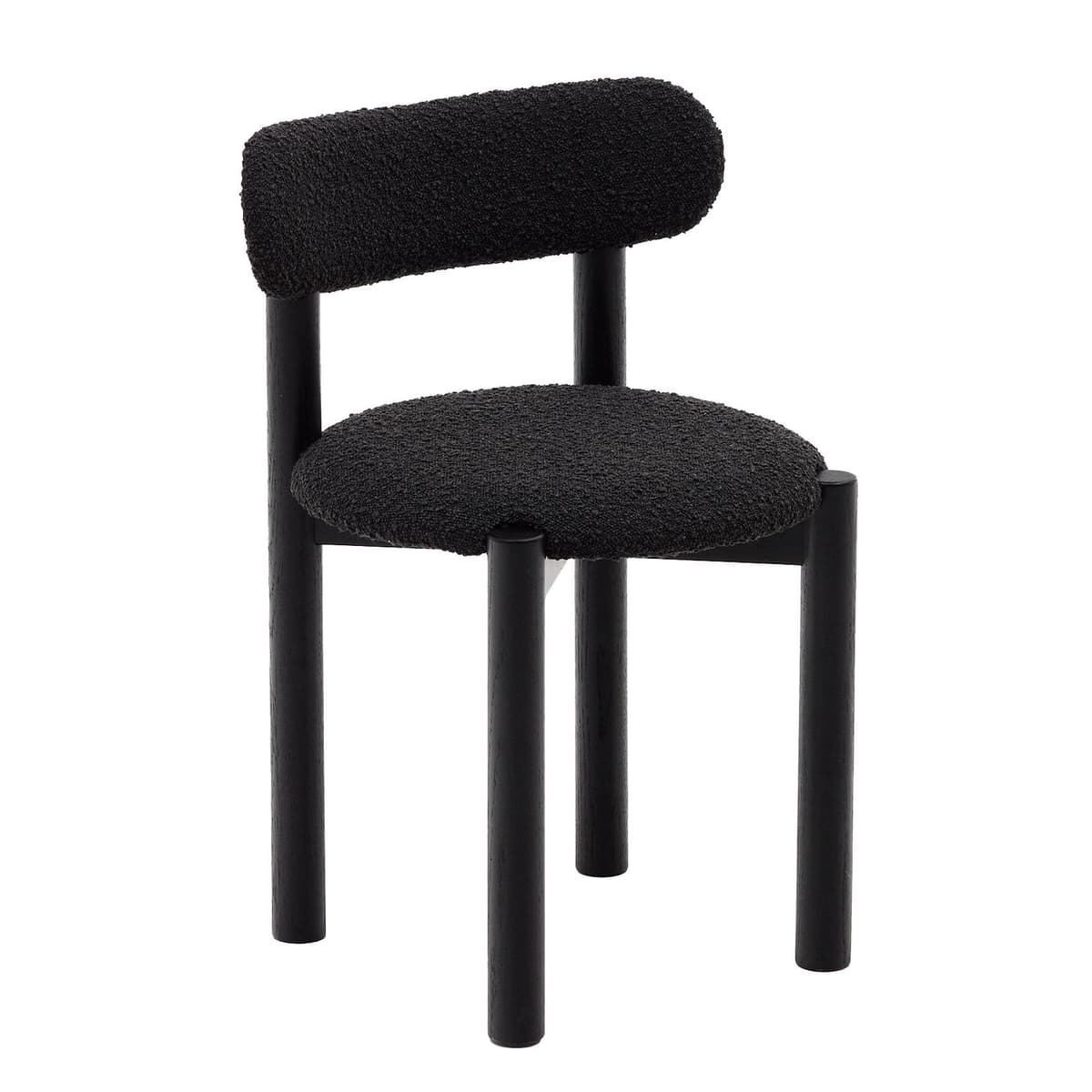 Kave Home Nebai Eetkamerstoel Zwart Eiken