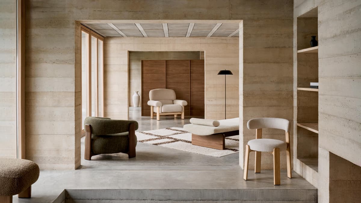 Kave Home Topaz Daybed Donker Essenhout Biege Chenille thumbnail 2