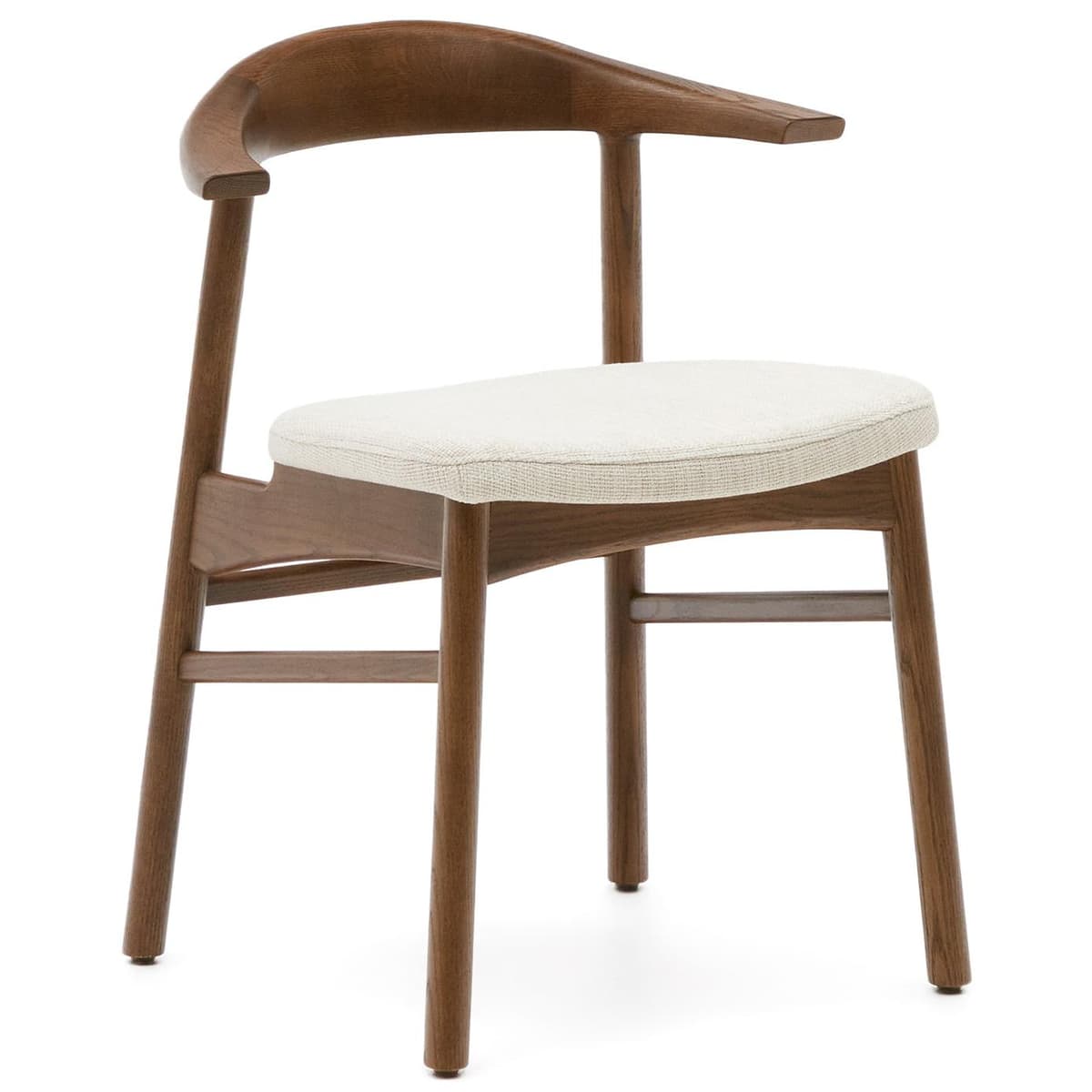 Kave Home Timons Eetkamerstoel Beige Walnoot