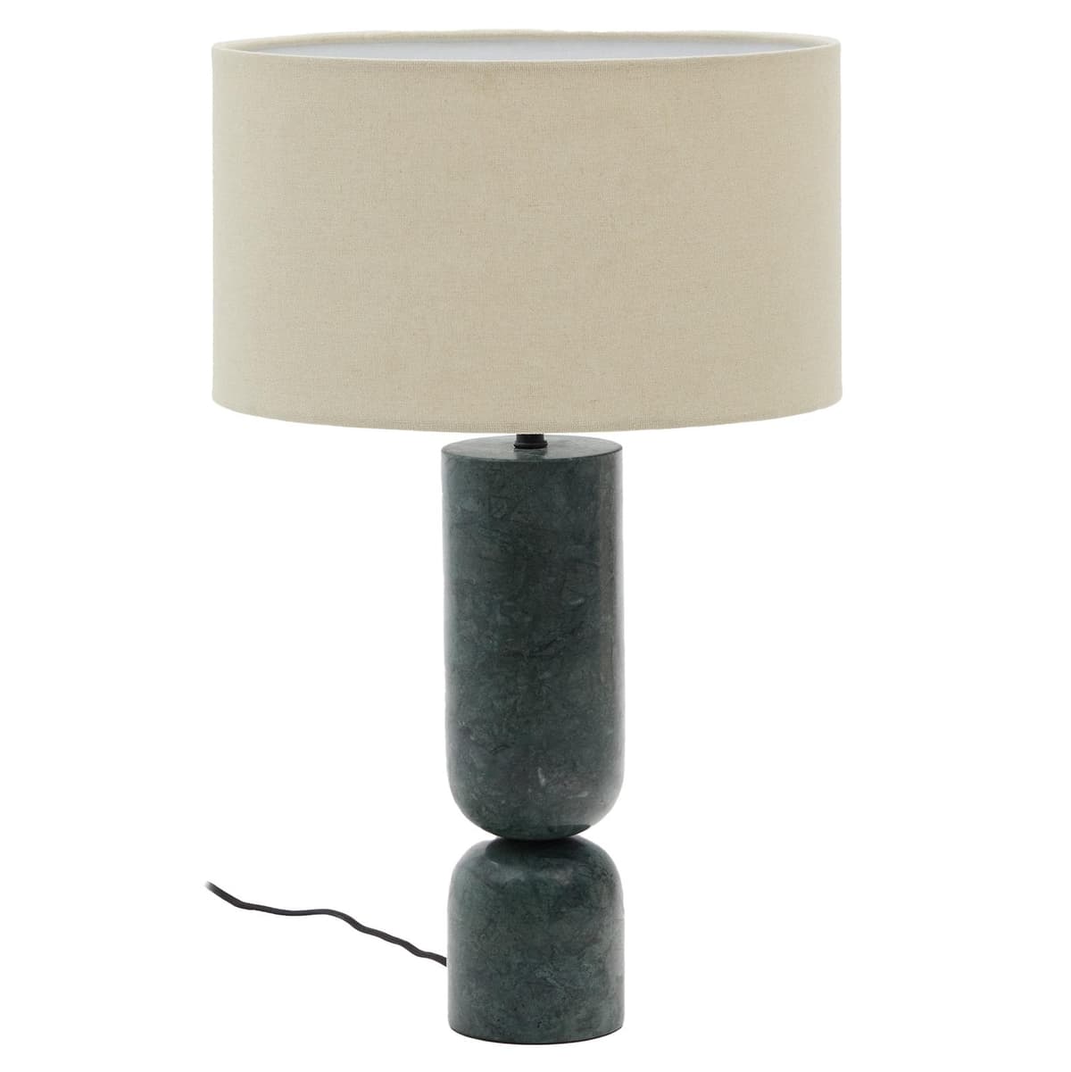 Kave Home Vex Tafellamp Zwart Marmer Grijs