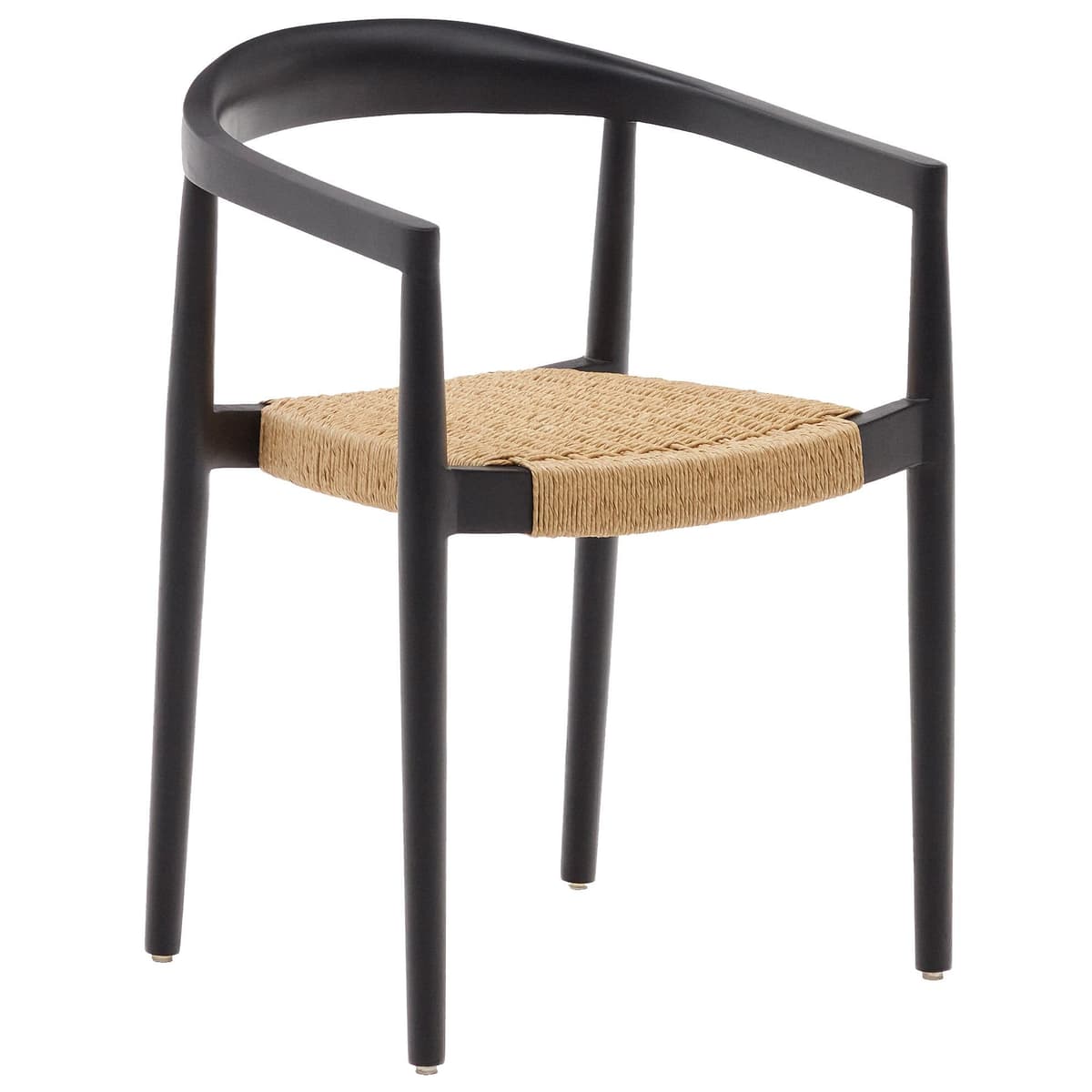 Kave Home Ydalia Stoel Zwart/naturel