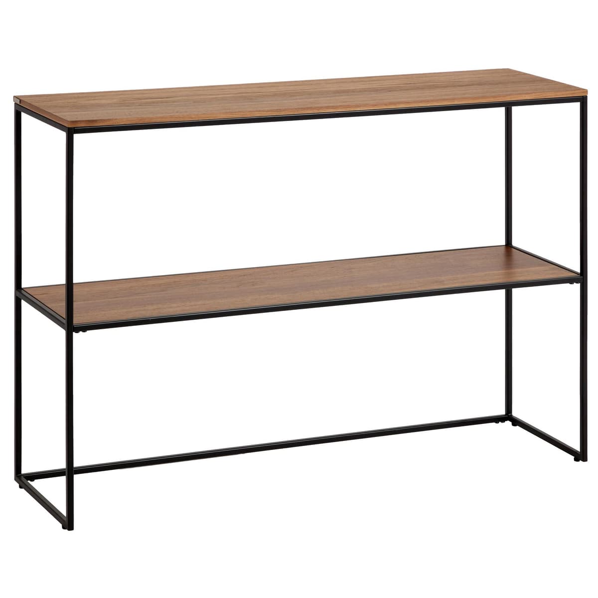 Kave Home Yoana Sidetable 120x80 Walnut Veneer Black Metal