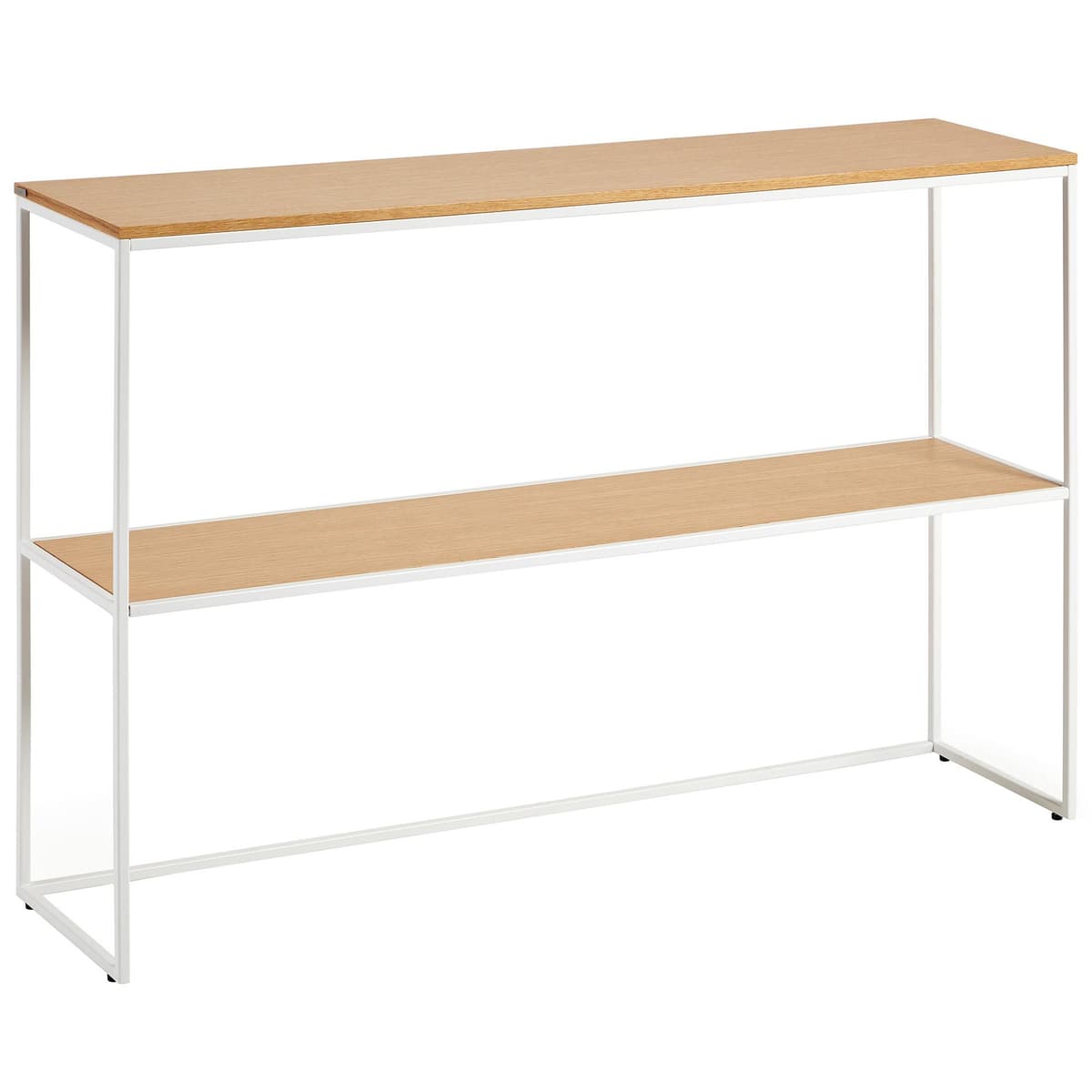 Kave Home Yoana Sidetable 120x80 Oak Veneer White Metal