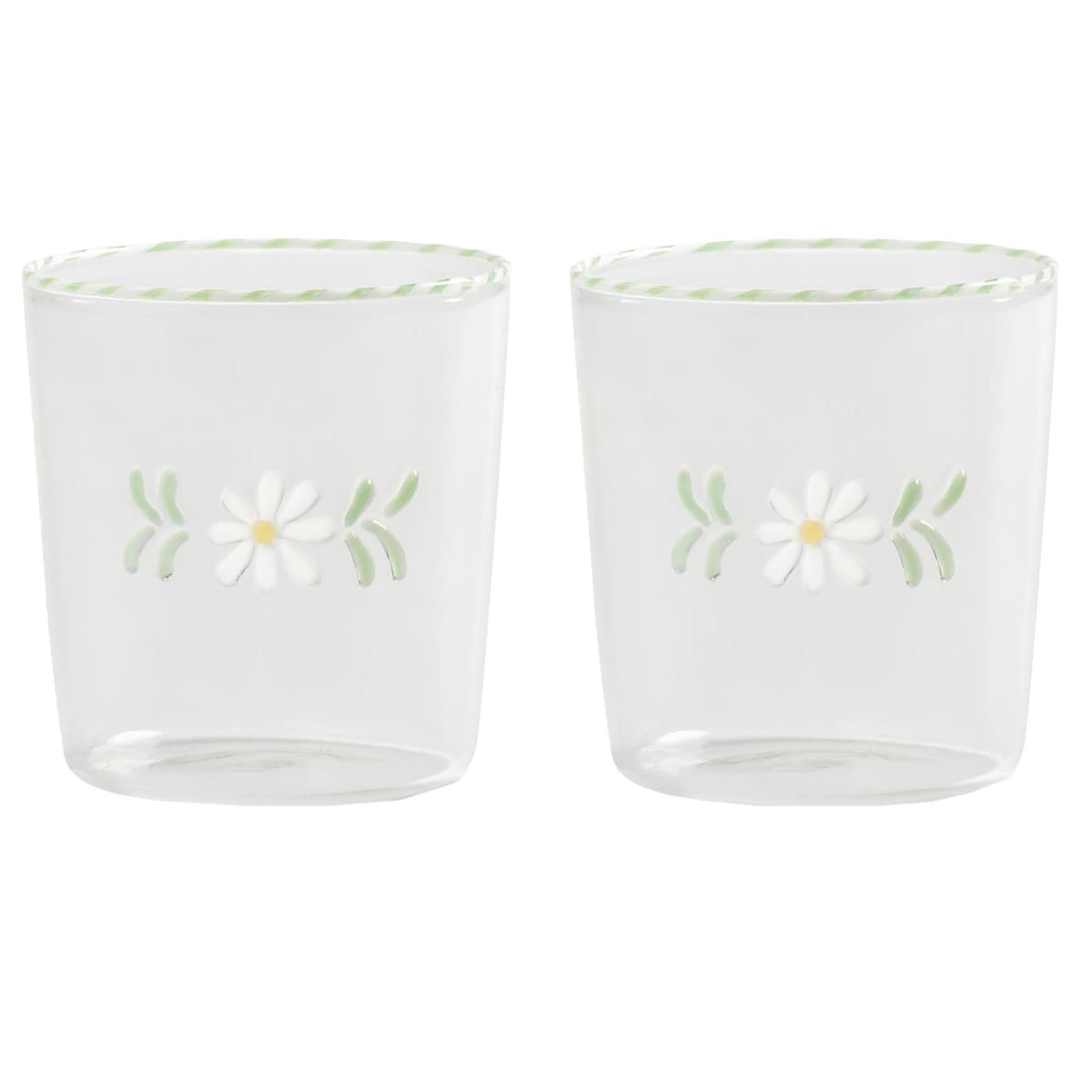 &klevering Flora Glas Set Van 2 White