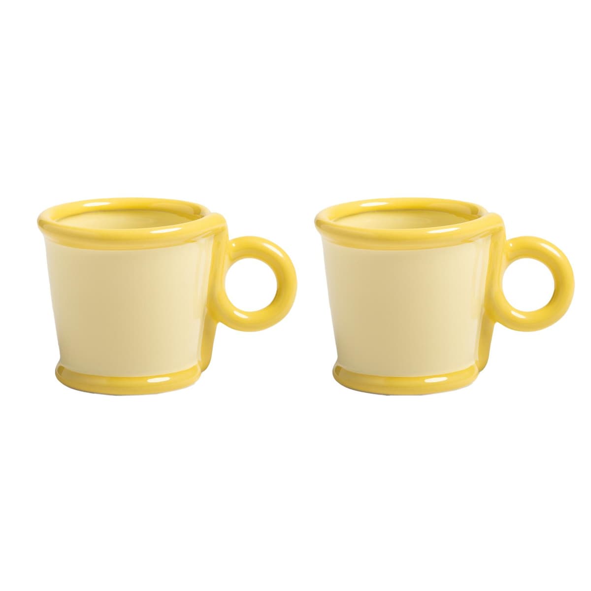 &klevering Loop Espresso Mok Set Van 2 Geel