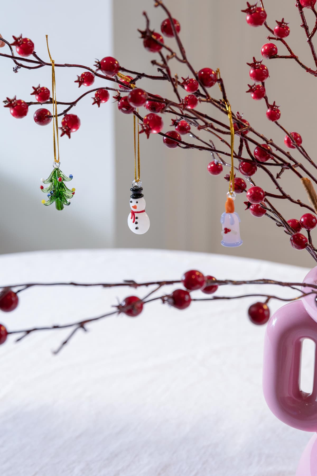 &klevering Merry Roodtbal Ornament Set Van 3 #1 thumbnail 2