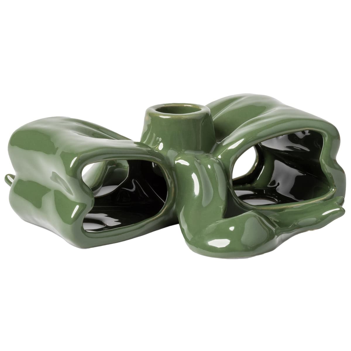 &klevering Ribbon Kaarsenstandaard Groen