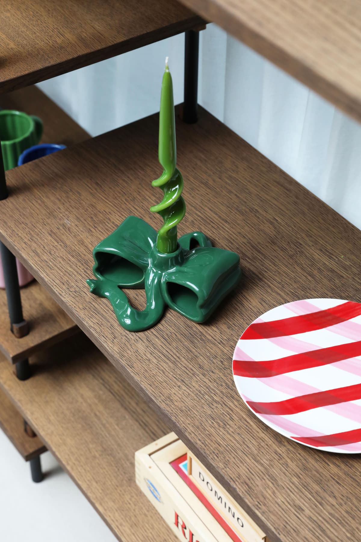 &klevering Ribbon Kaarsenstandaard Groen thumbnail 4