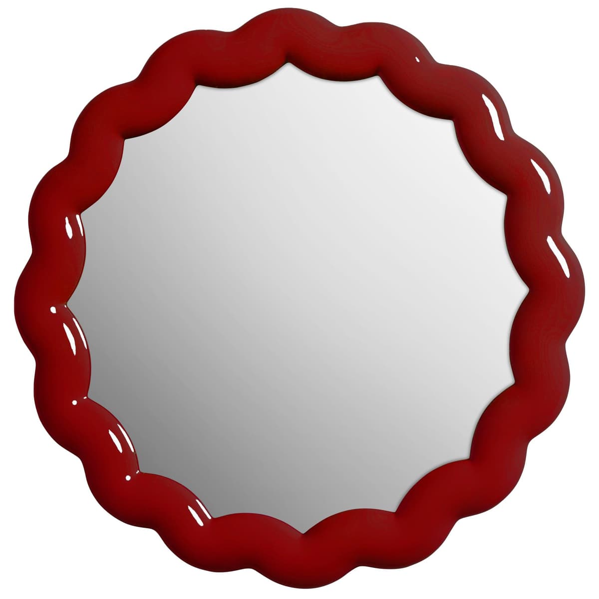 &klevering Zigzag SpiegelØ40.5 Burgundy