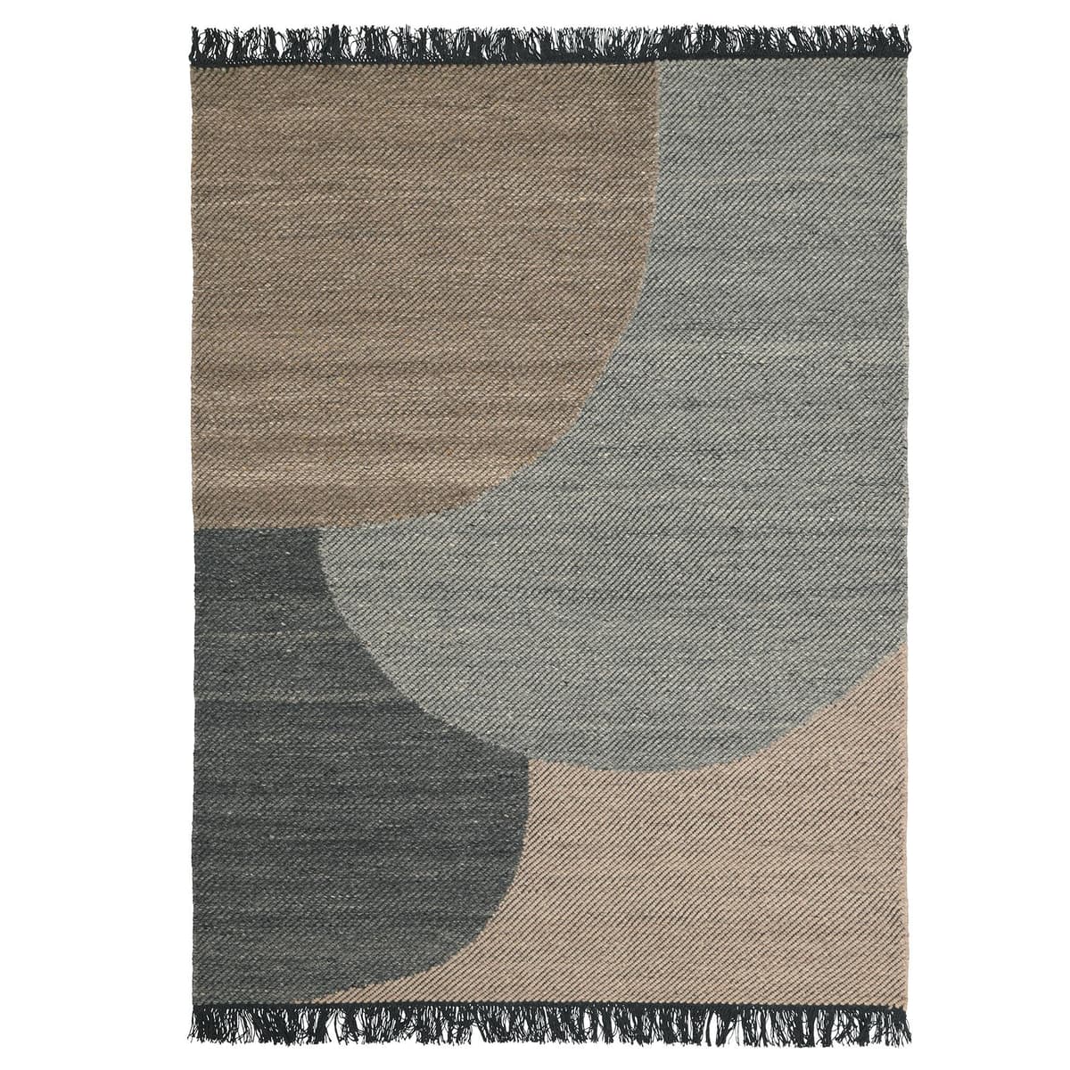 Linie Design Eik Vloerkleed 170x240 Charcoal