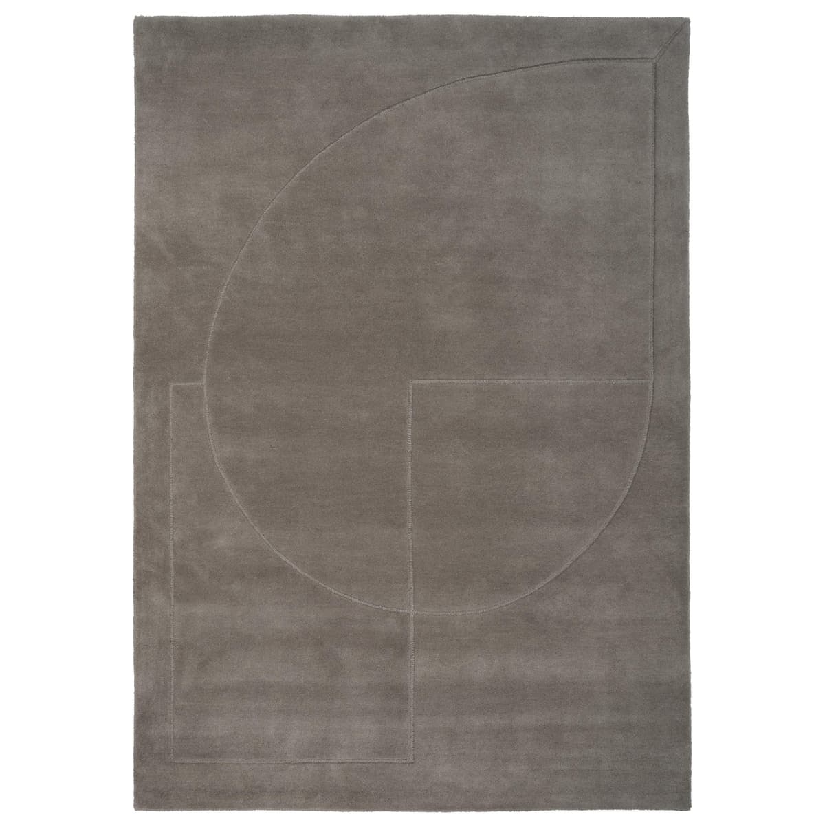 Linie Design Lineal Poem Vloerkleed 140x200 Grijs