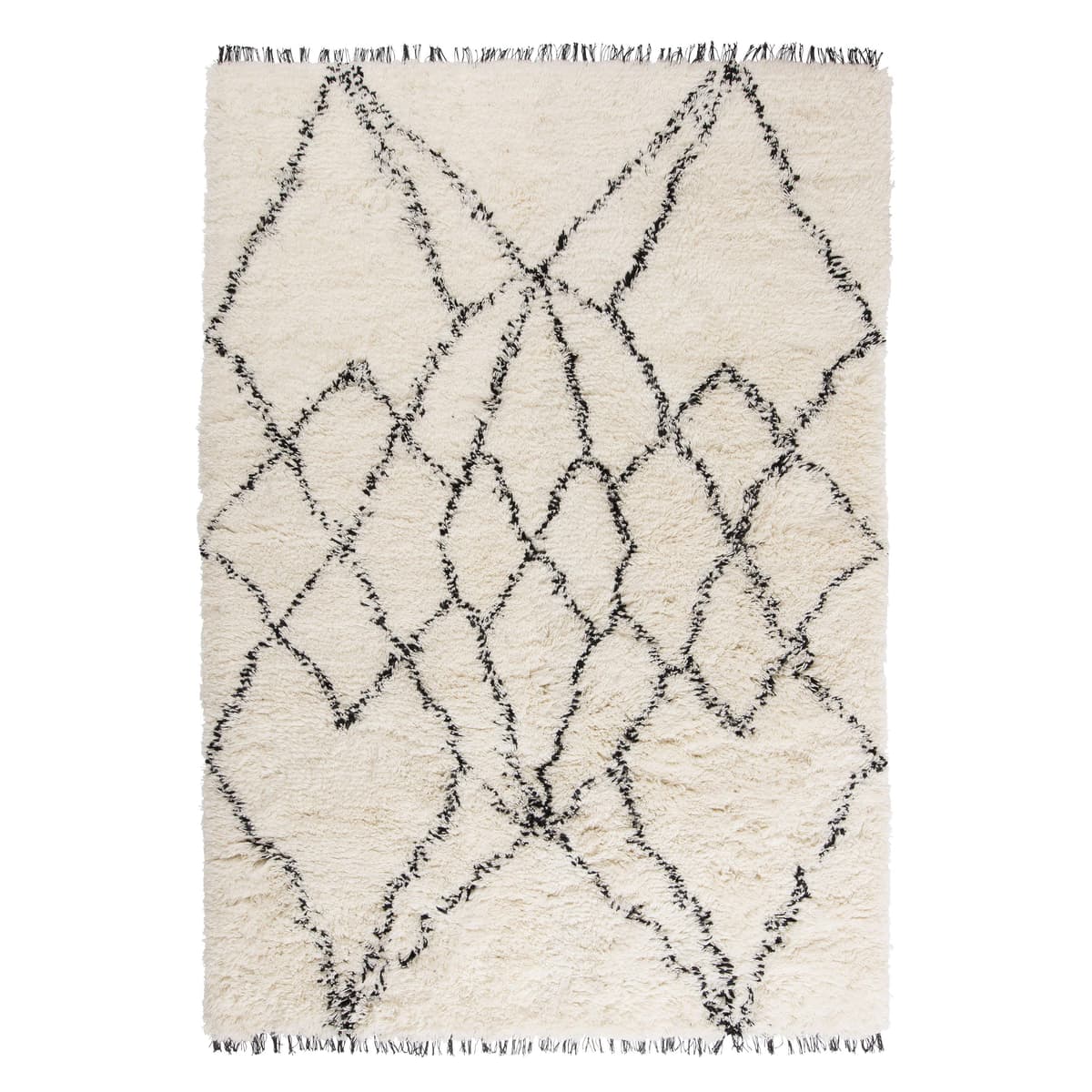 Linie Design Ruffle Vloerkleed 200x300 Zwart