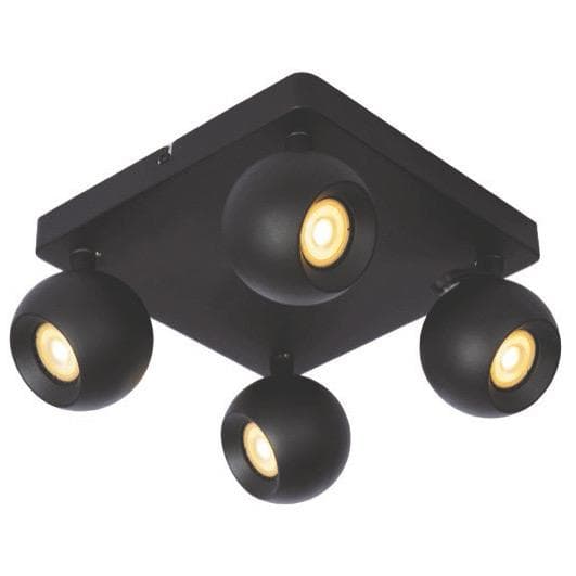Lucide Favori 4 Spot Zwart