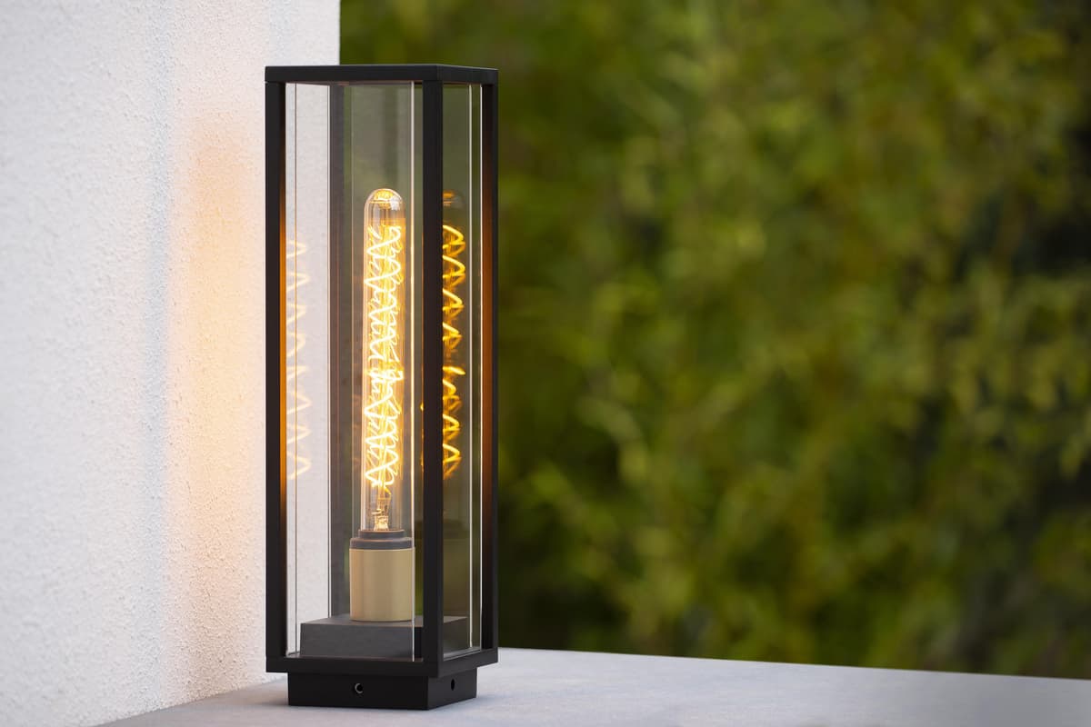 Lucide Laurens Sokkellamp Buiten IP54 Zwart thumbnail 2