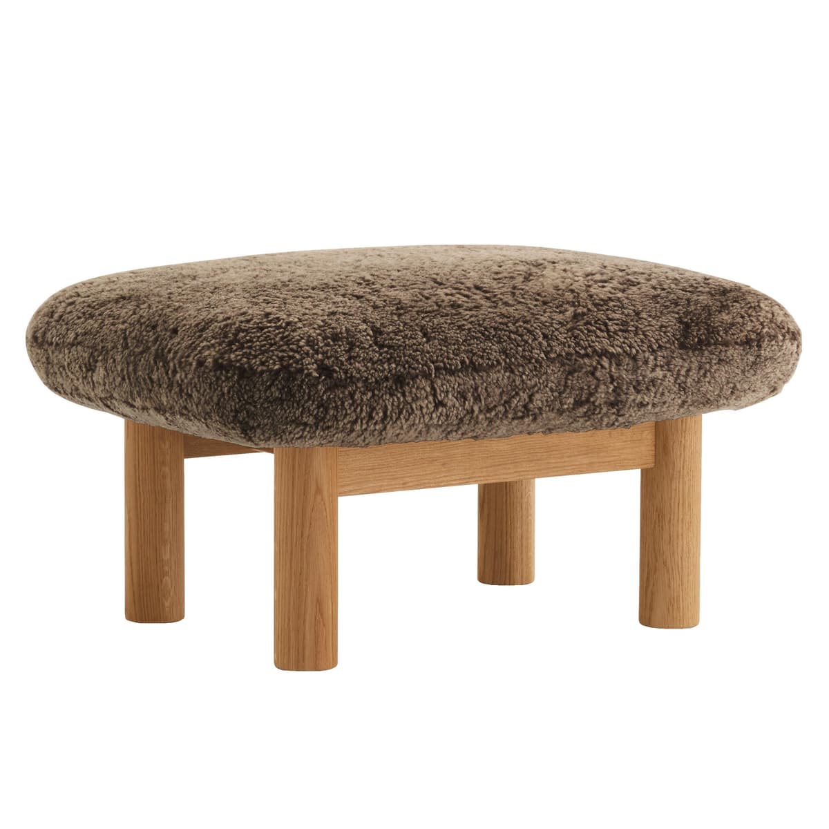 Audo Copenhagen Brasilia Voetenbank Naturel Eiken Sheepskin Root