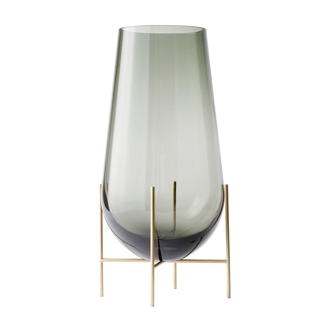 Audo CopenhagenÉchasse Vaas Small Smoke / Brushed Brass