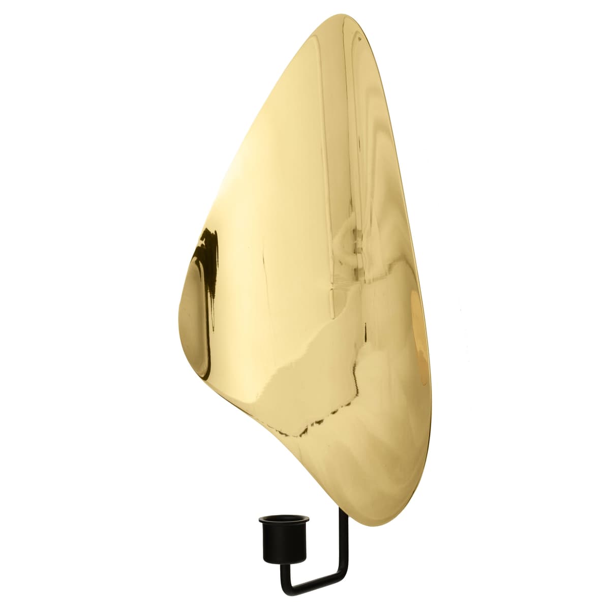 Audo Copenhagen Flambeau Kandelaar Wand Medium Black/Polished Brass