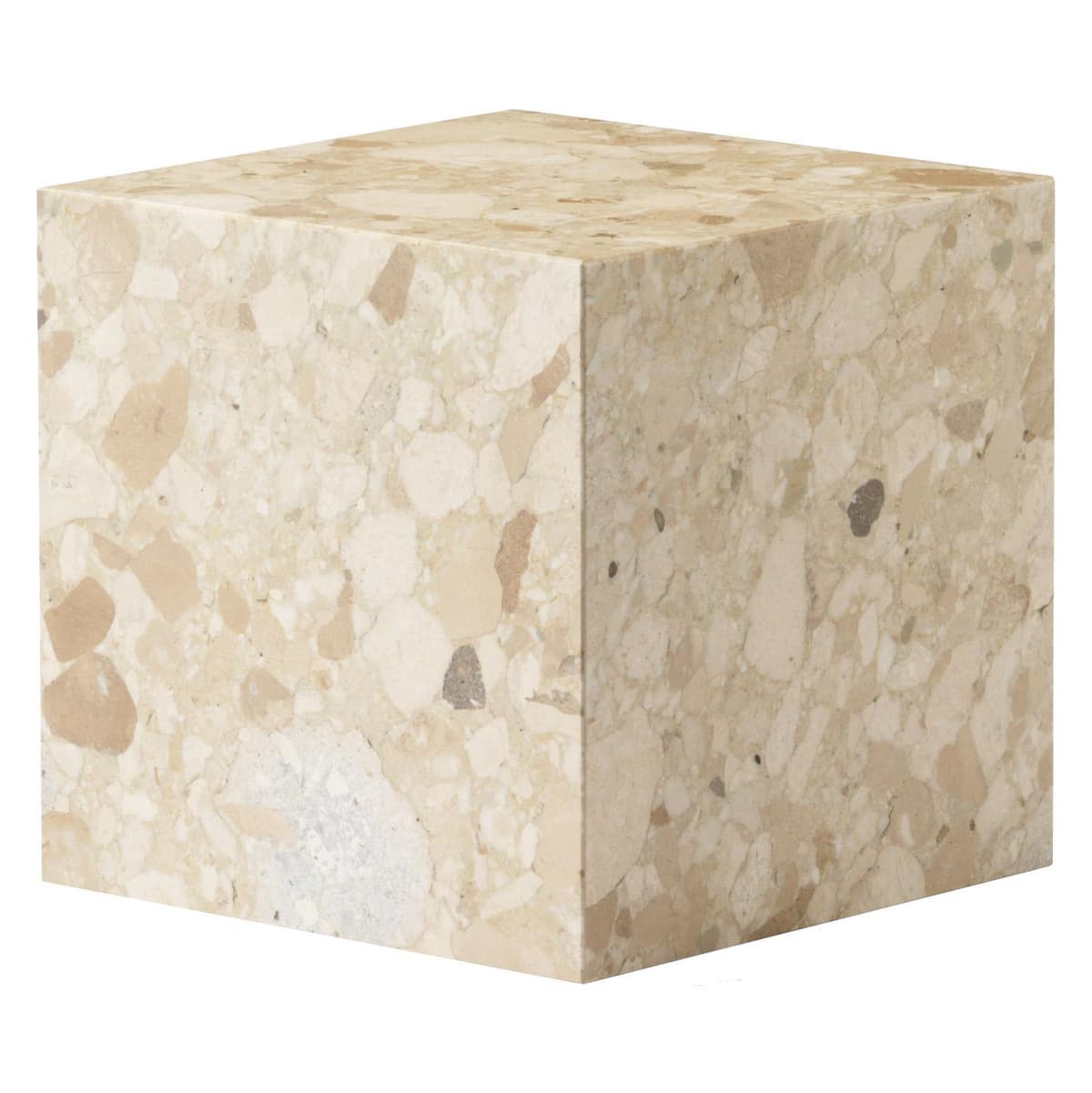 Audo Copenhagen Plinth Cubic Bijzettafel 40x40 Kunis Breccia Marmer