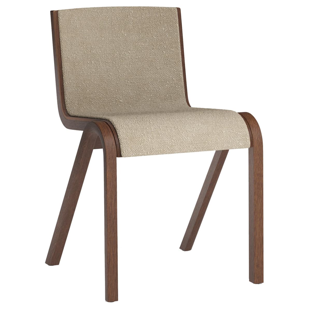 Audo Copenhagen Ready Eetkamerstoel Rood Eiken Gestoffeerd Bouclé 02