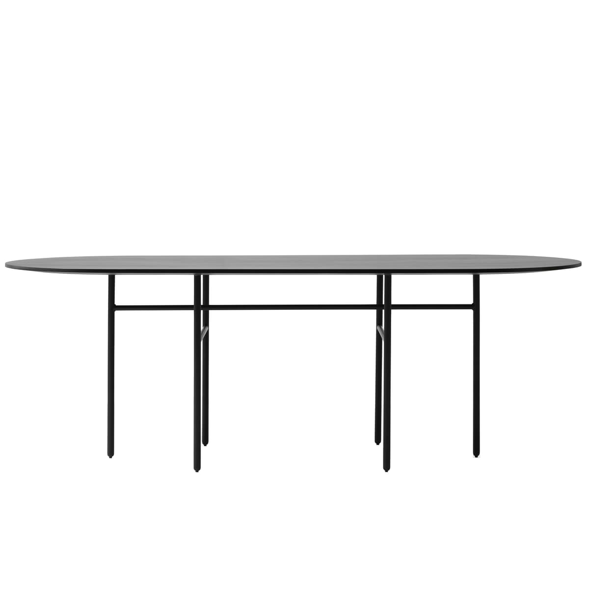 Audo Copenhagen Snaregade Oval Tafel 210x95 Zwart Eiken