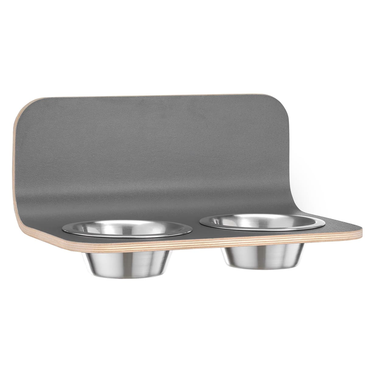 MiaCara Arco Kattenvoerbak Wand Grijs