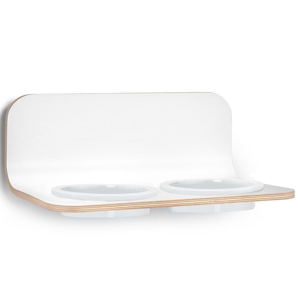 MiaCara Arco Kattenvoerbak Wand Porselein Wit