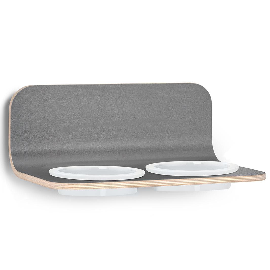 MiaCara Arco Kattenvoerbak Wand Porselein Grijs