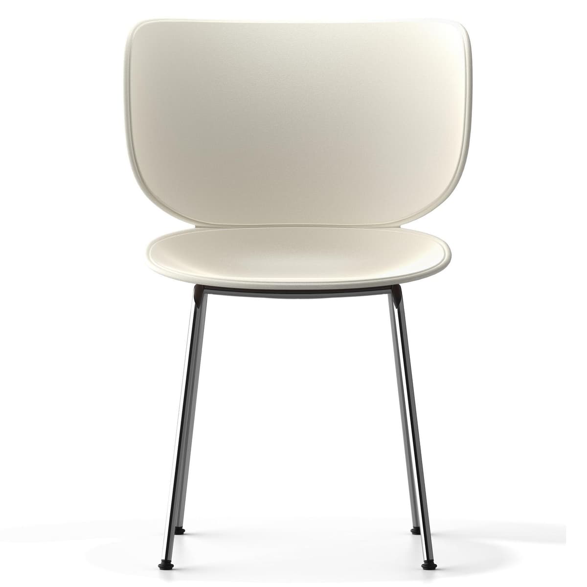 Moooi Hana Eetkamerstoel Set Van 2 Chroom Onderstel Oyster White
