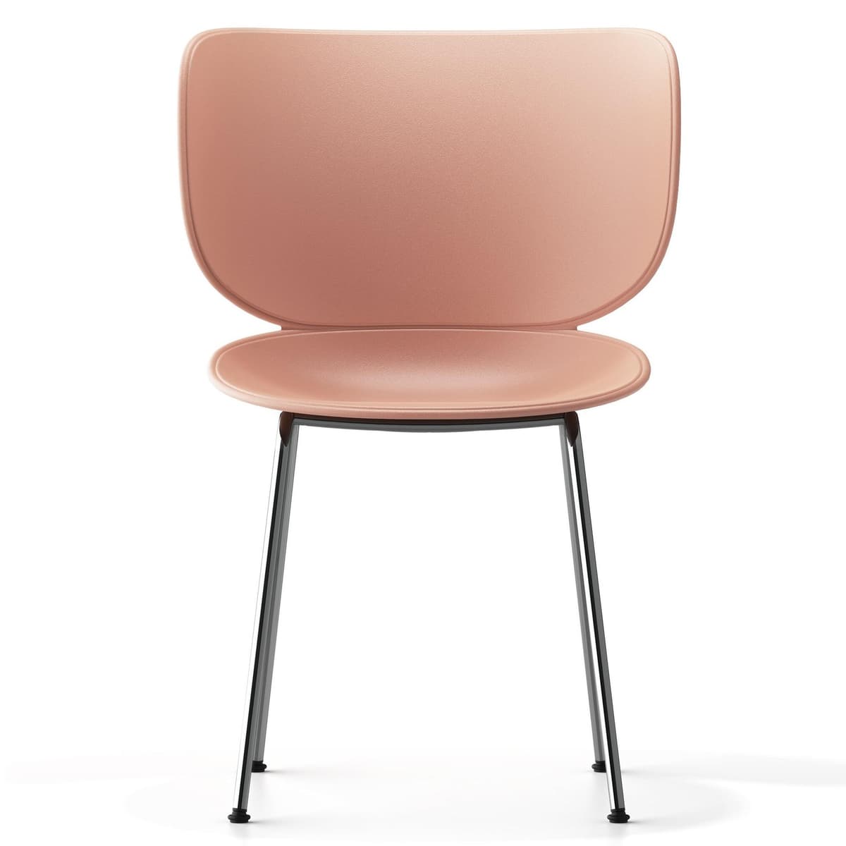 Moooi Hana Eetkamerstoel Set Van 2 Chroom Onderstel Dusty Pink